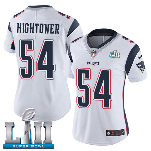 Nike Patriots #54 Dont'a Hightower White Super Bowl LII Women's Stitched NFL Vapor Untouchable Limited Jersey